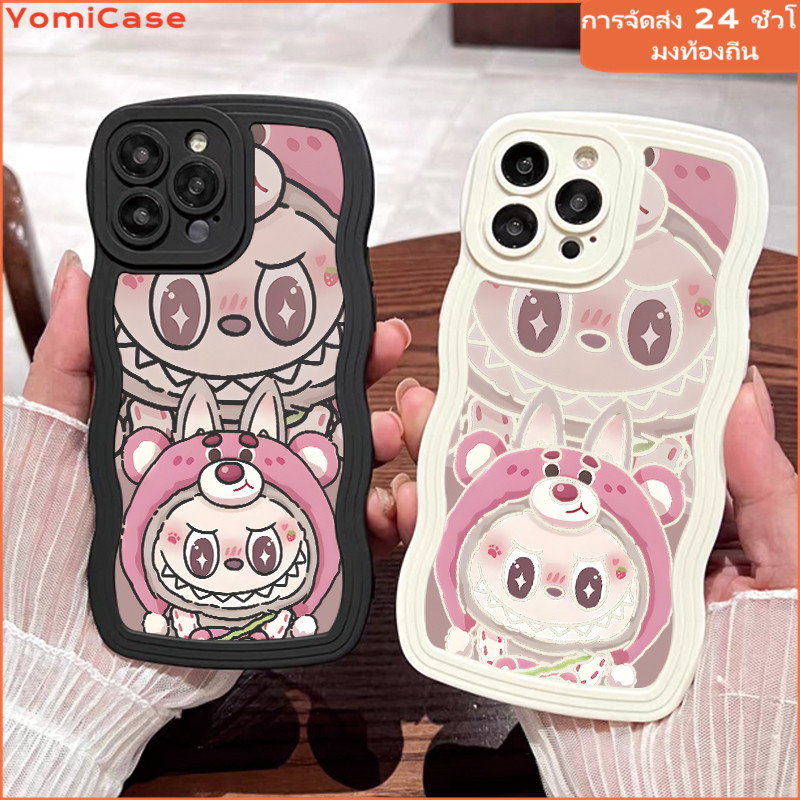 Labubu Popmart เคสอ่อน เคสไอโฟน11 สำหรับ iPhone 13 12 7Plus 14 15 11 Pro Max 7 8Plus X XR XS Max เคสไอโฟน13 เคสน่ารัก