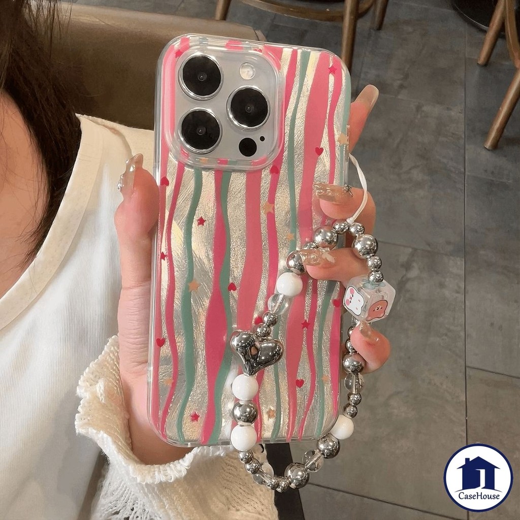 เคสนิ่มลายทางสีสันสดใสรูปหัวใจสีรุ้ง เข้ากันได้กับ Samsung A05s A05 A15 A32 A12 A14 A23 A13 A11 A34 A33 M12 A20 M11 A30