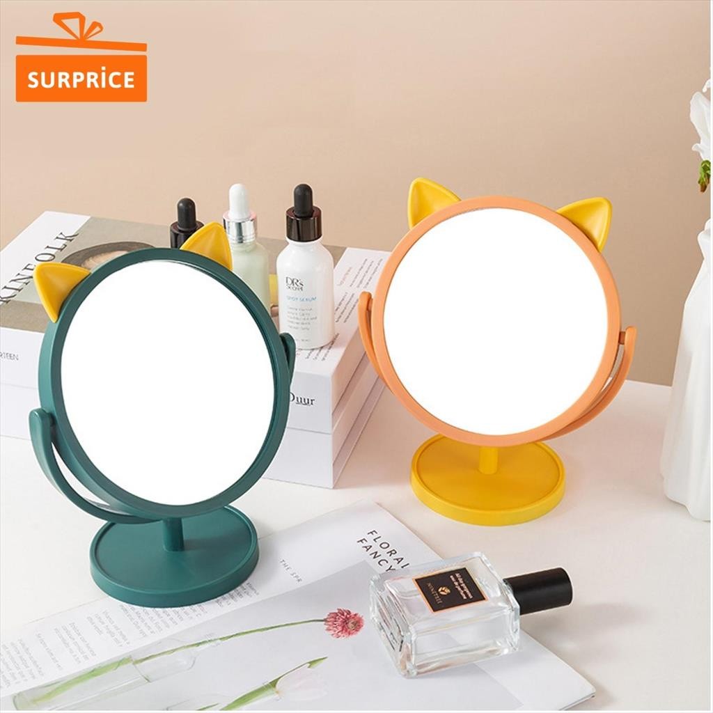Surprise Cat Head Mirror Stand / Cat Motif Makeup Mirror Stand