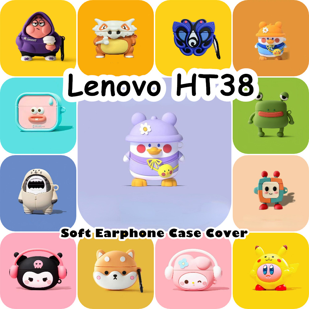 READY STOCK!นําไปใช้กับ Lenovo HT38 เคส Case เคสหูฟัง การ์ตูนน้ําเย็น ซิลิโคนนุ่ม เคส เคสหูฟัง NO.5