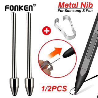 Fonken 1/2PCS เคล็ดลับโลหะสําหรับ Samsung Galaxy Tab S6/S7/S8/S9/S10/S22/S23/S24/Note20 Note10 Stylus Nib