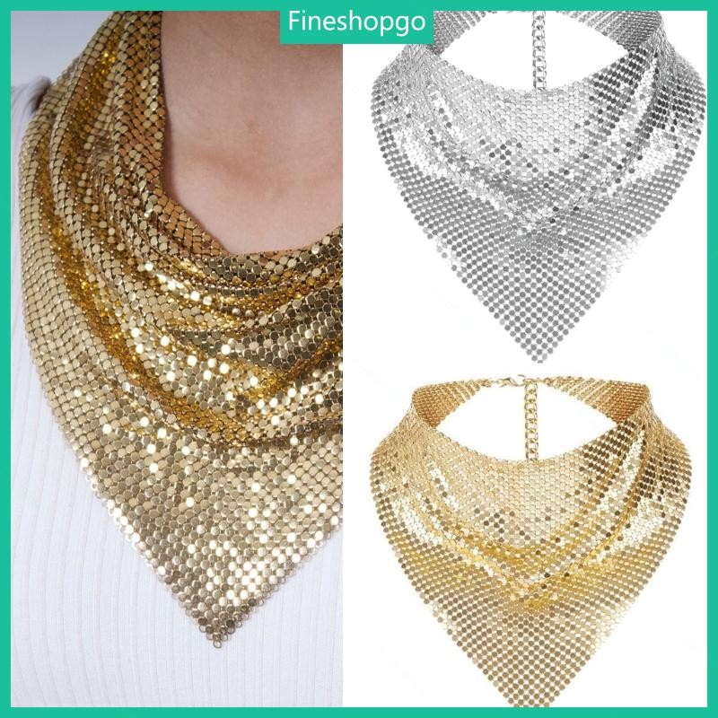 Fine Shimmering Neck Scarves Evening Party Neck Scarf ไนท์คลับ Dressingup Accessory