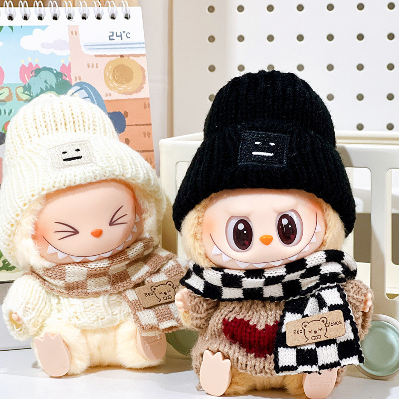 (เฉพาะผ้า) สําหรับ 17 ซม. Labubu ตุ๊กตาเสื้อผ้าแฟชั่น Hoodies เสื้อผ้าตุ๊กตาสี Match Hoodies ตุ๊กตาอุปกรณ์เสริม