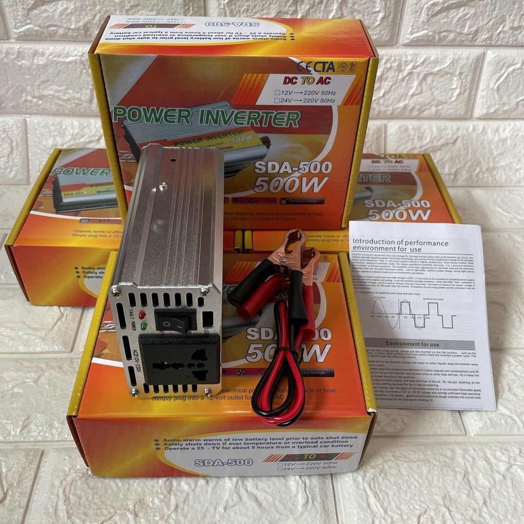 📣👉 อินเวอร์เตอร์ 220W 500W เครื่องแปลงไฟ 4USB หม้อแปลงไฟ 12v to 220v อินเวอร์เตอร์ไฮบริด เครื่องแปลงไฟ - รูปที่ 6