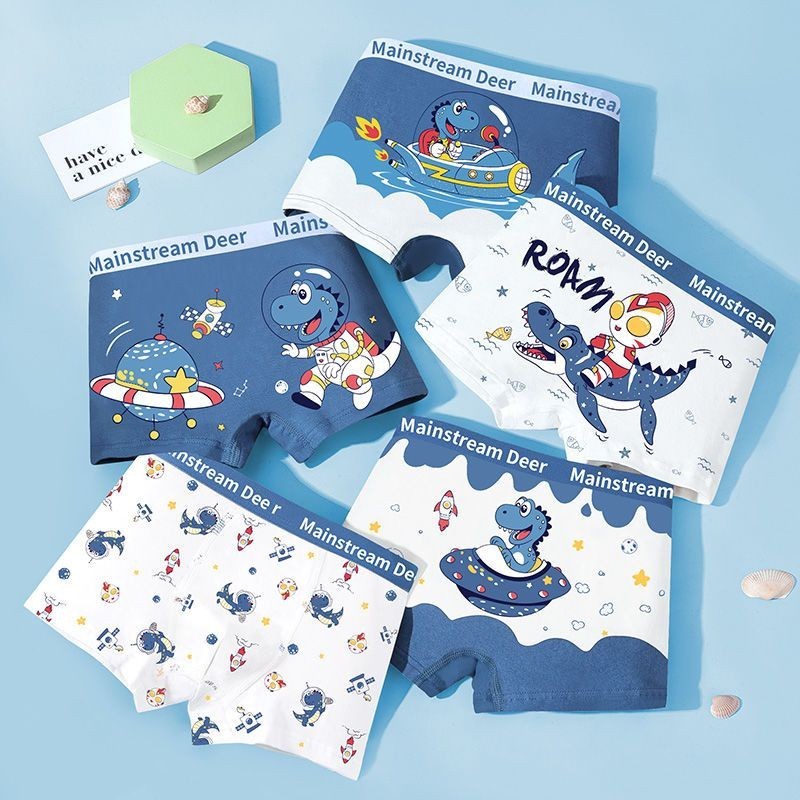 [HY] M-3xl กางเกงในเด็กชาย Baby Big Kids Boxer Briefs ชุดชั้นในเด็กไม่คลิปก้น