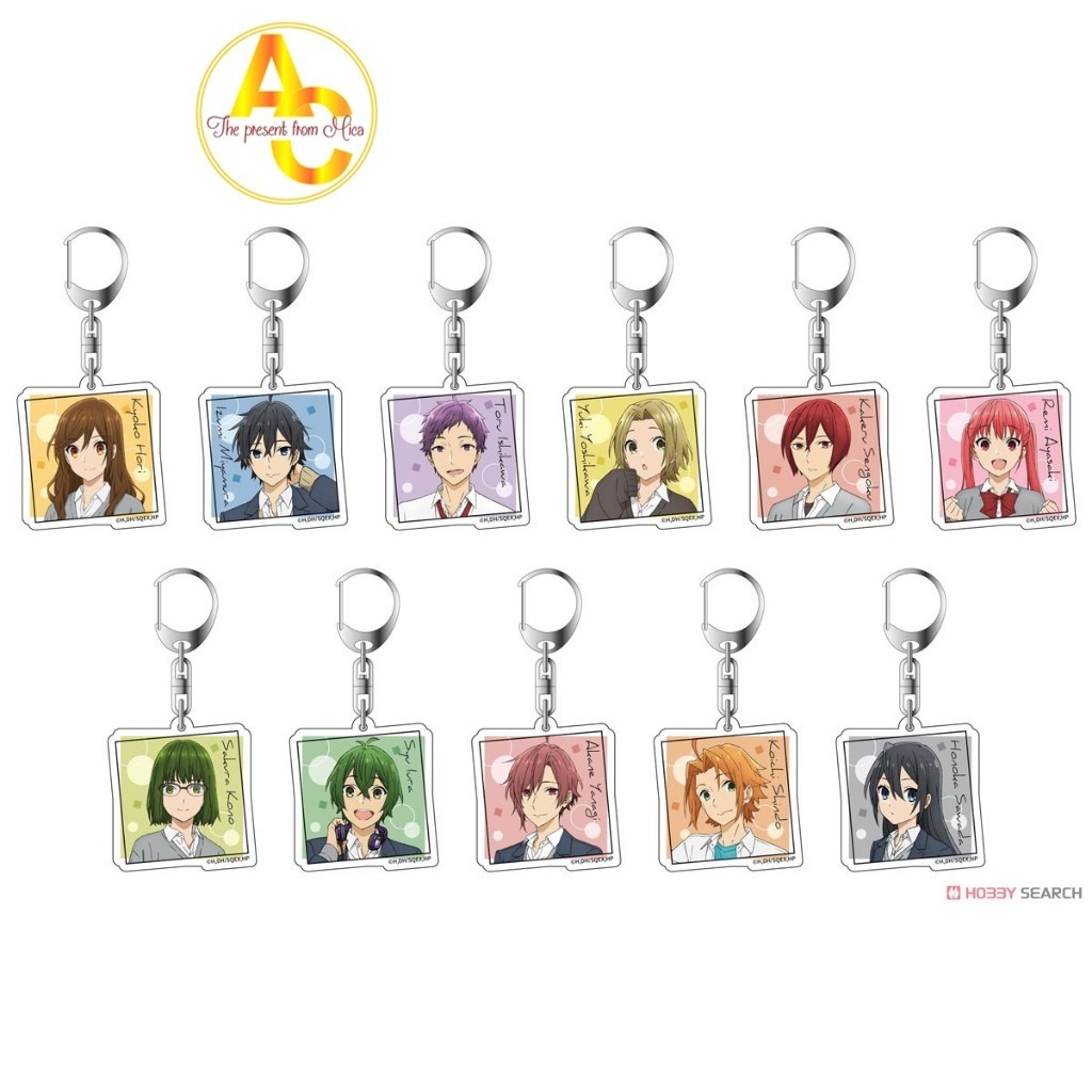 (Mica in acrylic) พวงกุญแจ HORIMIYA ver ANIMAL EARS น่ารักพร้อมพิมพ์ลายอนิเมะ chibi