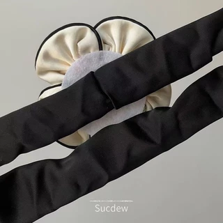 ฝรั่งเศส Elegant Camellia ดอกไม้ Scrunchy แหวนผมแฟชั่น Niche All-Match ต่ําหางม้าเชือกผมความยืดหยุ่นสูงหรูหราอุปกรณ์เสริมผม