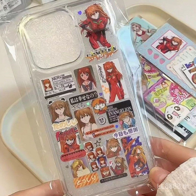 เคสมือถือสำหรับ iPhone การ์ตูน15Promax/14อะนิเมะ13/12/11Pro Asuka xsmax/XR เคสนิ่ม7/8PLUS เคสป้องกันแบบเต็มขอบรูใหญ่ imiu