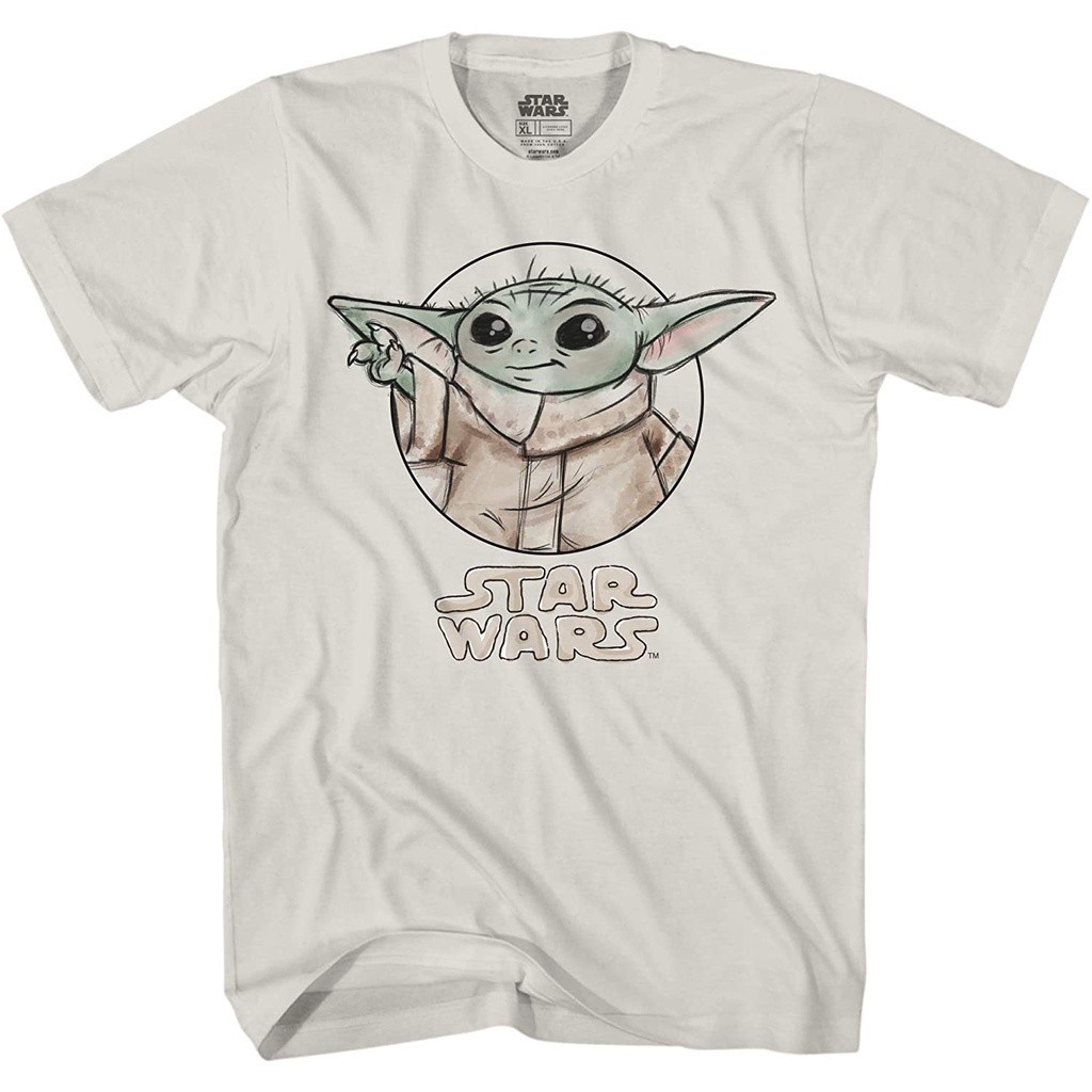 ต้นฉบับ ผู้ชายและผู้หญิง STAR WARS The Child Force Circle Baby Yoda Adult Tee Graphic T-Shirt For Men Tshirt Clothin