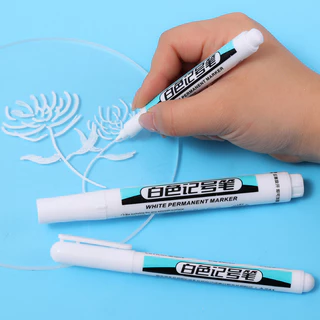 ปากกามาร์กเกอร์ หมึกสีขาว ปากกาเคมี รุ่น หัว 0.7 / 1.0 / 2.5mm แบบกันน้ำ แห้งเร็ว (ราคาต่อด้าม) พร้อมส่ง #ปากกา