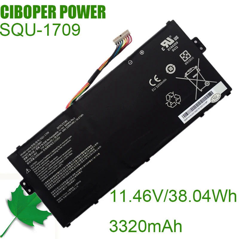 CP Genuine Laptop Battery SQU-1709 11.46V/38.04Wh/3320mAh For 916Q2286H 3ICP5/57/81 Series Notebook