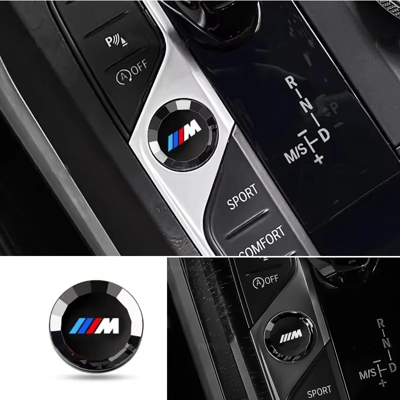 Bmw M คริสตัลเครื่องยนต์เริ่มหยุดปุ่มสวิทช์สติกเกอร์สําหรับ BMW G20 G21 F44 X5 G05 X7 G07 X6 G06 X3 G01 X4 G02 Z4 G29 G14 G16 IX3 I3 I4 2019-2022 4 3 Series 2 2024 4