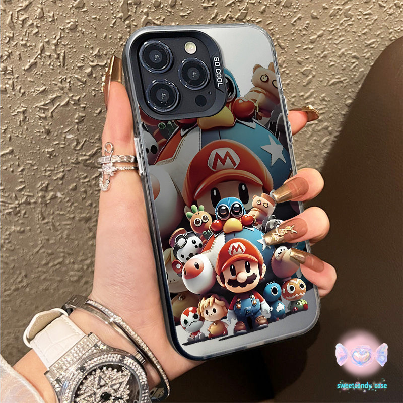 เคสแข็งคุณภาพ Super Mario การ์ตูนน่ารัก for IPhone 13 12 7Plus 14 15 11 Pro Max 8Plus XR XS Max SE เคสไอโฟน11 เคสไอโฟน13