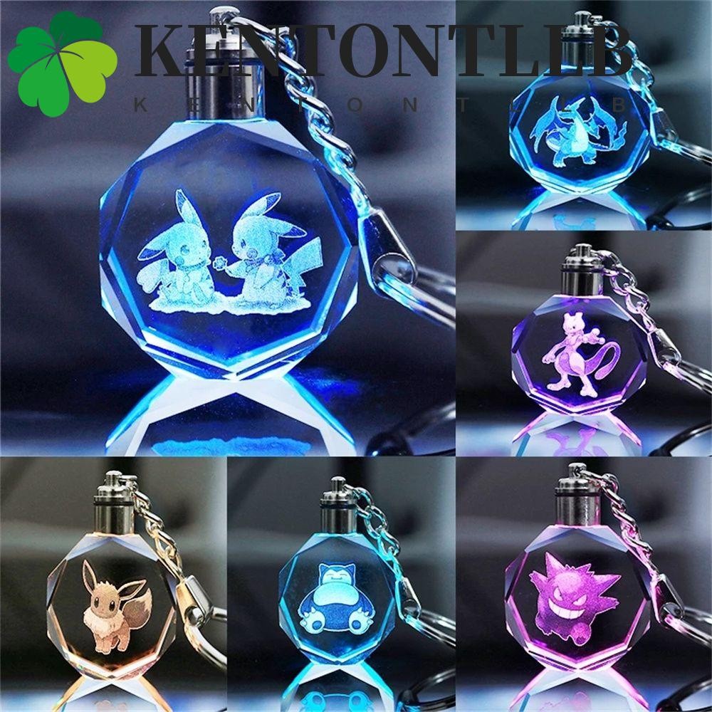 Kentontllb พวงกุญแจเรืองแสง ของเล่นเด็ก จี้ Togepi Charizard Eevee Pokemon พวงกุญแจ