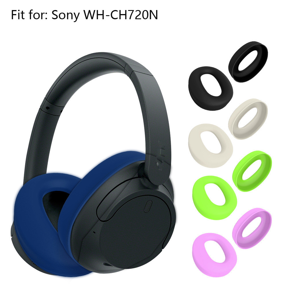 ซิลิโคนแผ่นรองหูฟังแบบคาดศีรษะสําหรับหูฟัง Sony WH-CH520/WH-CH720N,กันเหงื่อและล้างทําความสะอาดได้ได้อย่างง่ายดาย