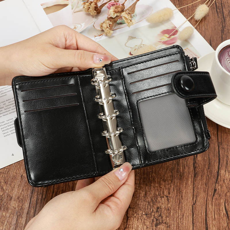 Mini Ring Notebook M5/A8 ขนาด Techo พร้อมแหวน 15 MM ออแกไนเซอร์ กระเป๋าสตางค์สีชมพูแบบพกพาสําหรับเด็กผู้หญิง