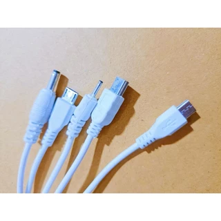 6IN1 สายชาร์จมือถือ คีบแบตเตอรี่ 12 โวลท์ 5 หัว ตัวชาร์จรถยนต์ ตัวชาร์จมอเตอร์ไชค์ สำหรับมือถือ