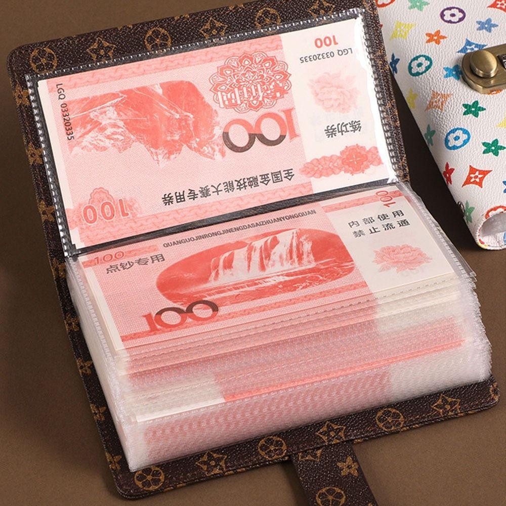 Tainakaritsu 100 ซองประหยัดเงิน Challenge ประหยัดเงิน PU Mini Binder Saving Challenge, กันน้ําความจุขนาดใหญ่พร้อมรหัสผ่านล็อค Saving Challenges แผ่นคู่