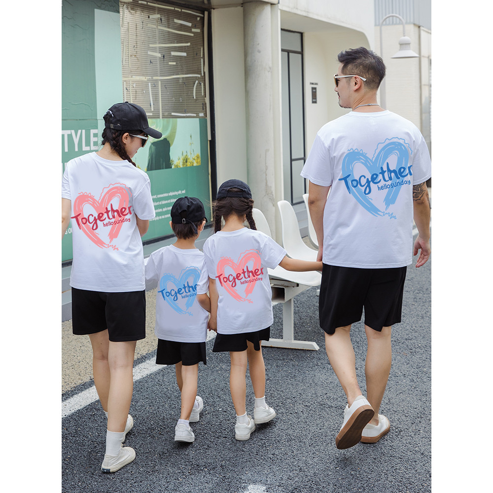 พร้อมส่ง&COD RINA STUDIO เสื้อยืด ชุดครอบครัว เสื้อผ้าพ่อแม่ลูกระดับไฮเอนด์,เสื้อผ้าฤดูร้อน,ครอบครัวสามคน,ครอบครัวสี่คน