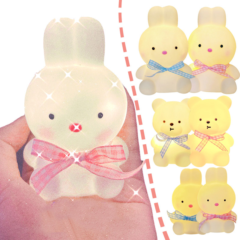 ไฟกลางคืน ของขวัญวันเกิด โคมไฟน่ารักๆ กระต่าย ตกแต่งห้องนอนโคมไฟ LED LAMP เลือกหลายขนาด