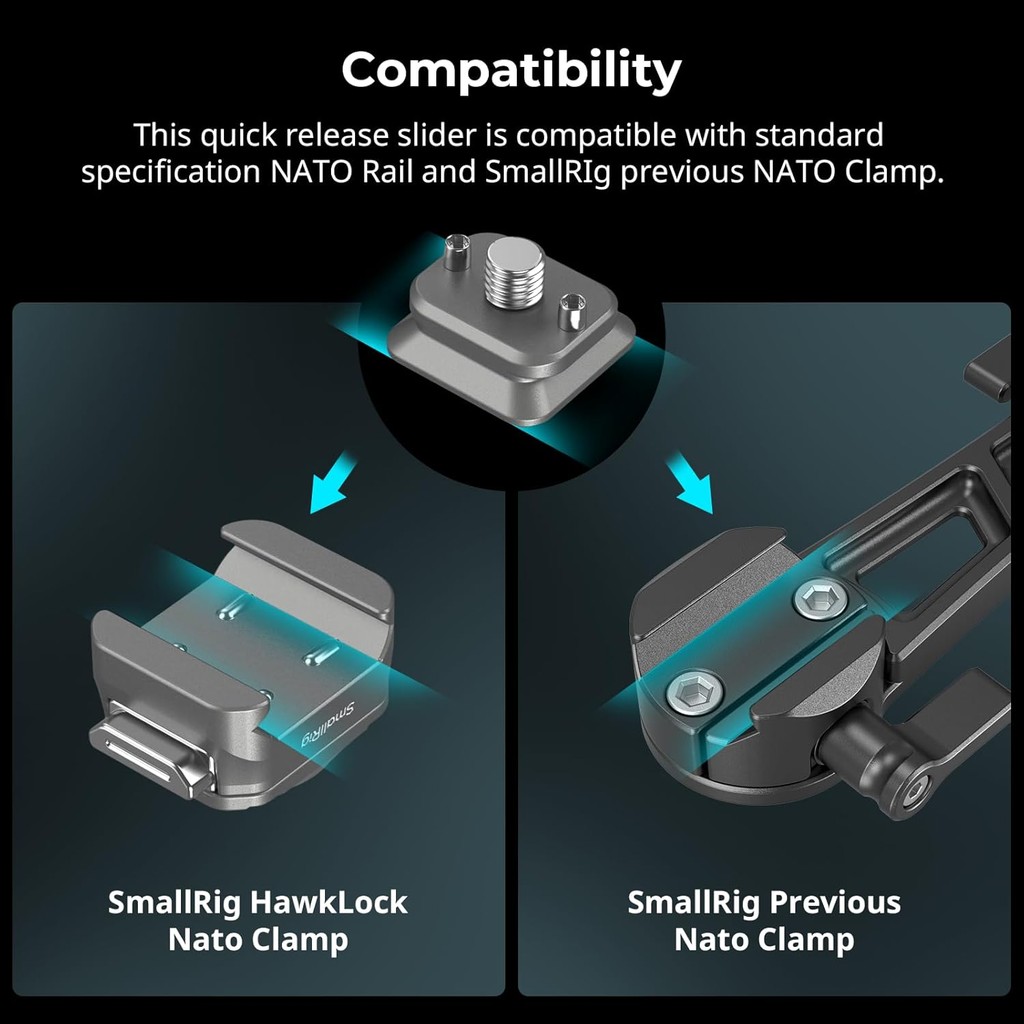 Smallrig HawkLock H21 Universal Quick Release Mount Plate Kit สําหรับกล้อง/จอภาพ/กล้องแอคชั่น