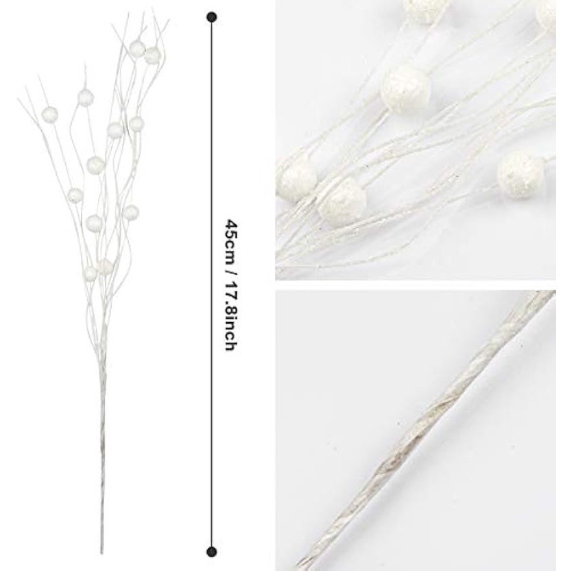 38cm ช่อดอกไม้ ดอกไม้ปลอม ต้นไม้ปลอมตกแต่งห้อง ต้นไม้มงคลเรียกทรัพย์ ดอกไม้ปลอมตกแต่งบ้าน ต้นสน - รูปที่ 2