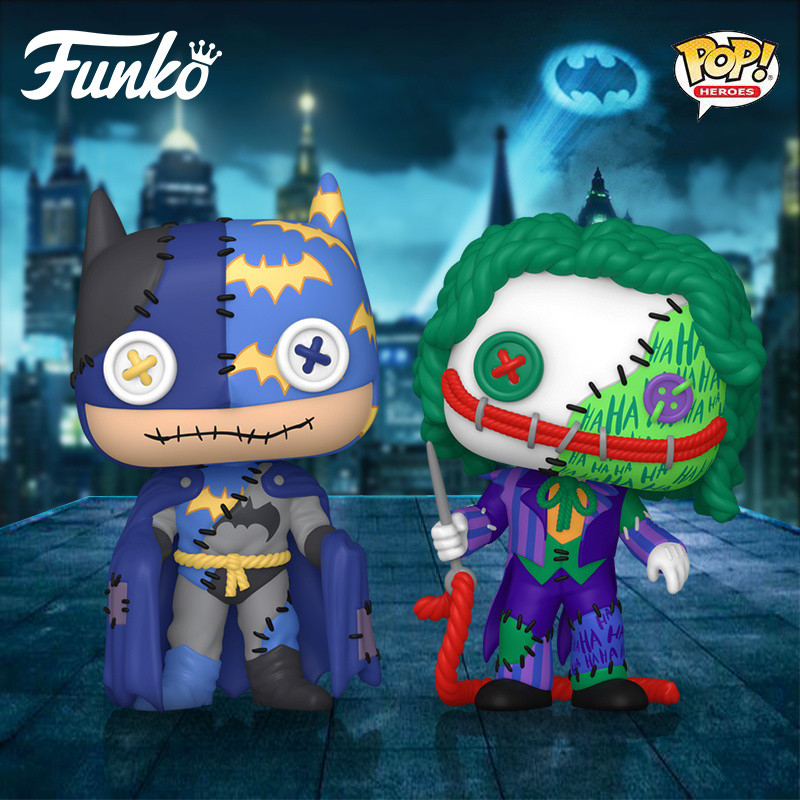 Funko pop DC Comic Series Patchwork Edition แบทแมนโจ๊กเกอร์รูปตุ๊กตารูปเครื่องประดับอุปกรณ์ต่อพ่วง