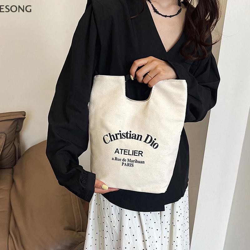 Esong ใหม่ผ้าใบกระเป๋า Casual และเรียบง่ายกล่องอาหารกลางวันกระเป๋าแบบพกพา Bento กระเป๋า th