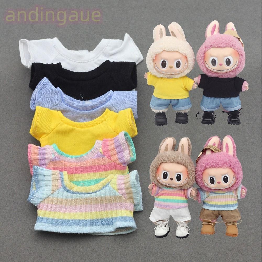 อันดา เสื้อผ้าตุ๊กตาผ้าฝ้าย,เสื้อผ้าเสื้อยืดแฟชั่นน่ารัก,มินิหลายสไตล์เสื้อผ้าอุปกรณ์เสริมสําหรับ10เซนติเมตรผ้าฝ้ายตุ๊กตา/1/12ตุ๊กตา บีเจดี