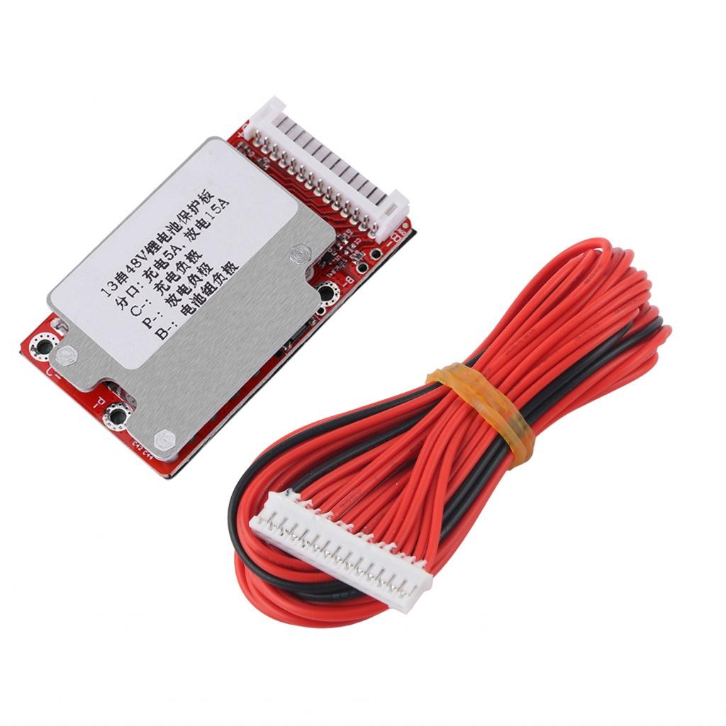 13S 15A 48V BMS PCB Board PCM บอร์ดป้องกันแบตเตอรี่ Li-Ion สำหรับ E-BIKE