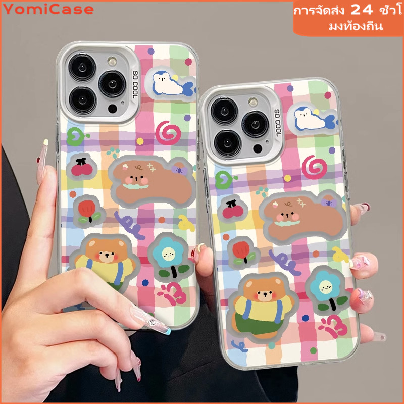 เคสแข็งหรูหรา หมีน่ารักการ์ตูน เคสซัมซุงA05s A15 A12 A03 A23 A13 A14 A30 A32 A33 A34 A10s A50 A52 A51 samsungA25 A20