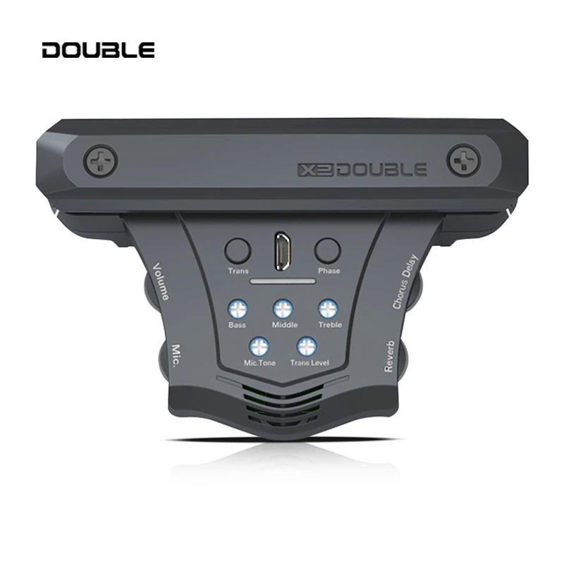 DOUBLE G0/G0 Pro Acoustic Guitar Pickups Chorus Delay Reverb Effects Magnetic Piezo Soundhole Mic Pi