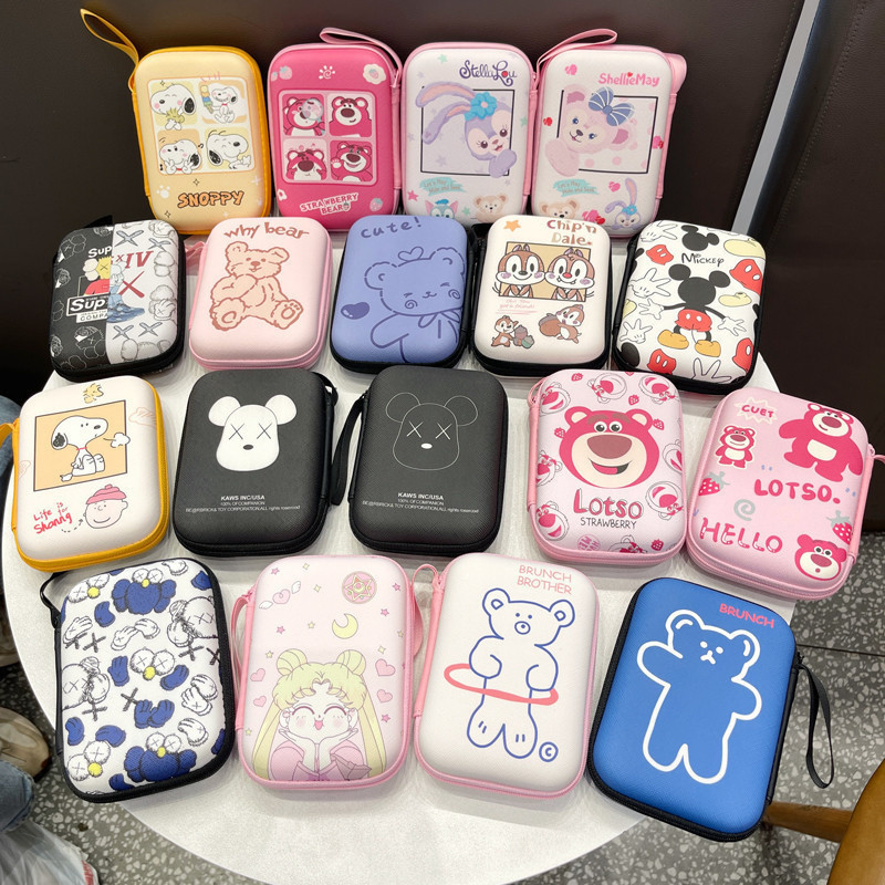 น่ารัก Snoopy Data Cable Digital Storage Bag Charger Power Bank Power Bank Travel Bag Electronic Product Accessories Organizer Bag