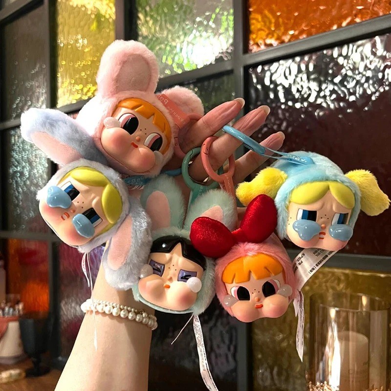 Popmart Crybaby X The Powerpuff Girls Series Plush Blind Box Toys Guess Bag Mystery Box Mistery Caixa Action Figure Surpres น่ารัก