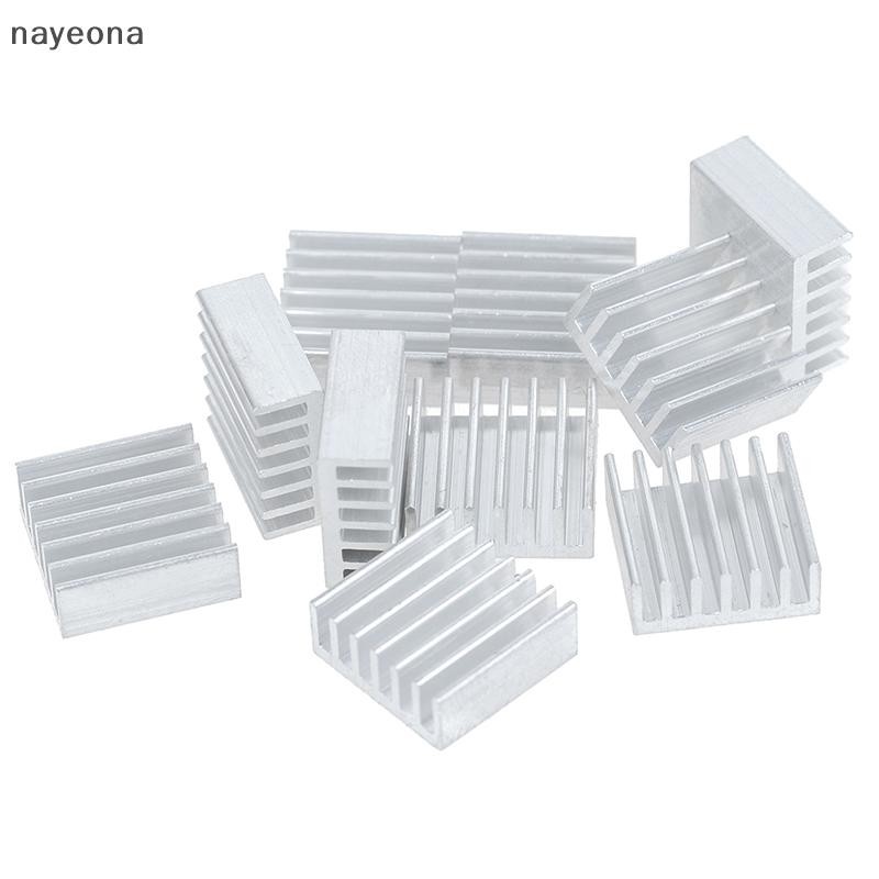 [NAY] 10 ชิ้น 14*14*6 มิลลิเมตรอลูมิเนียมฮีทซิงค์ชิปอิเล็กทรอนิกส์หม้อน้ําคูลเลอร์ EON