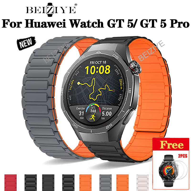 Magnetic Band สําหรับ Huawei นาฬิกา GT 5 Pro 46 มม.ซิลิโคน Ultimate Loop สําหรับ Huawei นาฬิกา GT 5 46 มม.สายรัดข้อมือ Accessorie