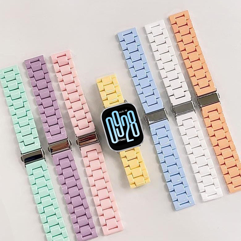 Candy สีเรซิ่นสําหรับ Redmi Watch 5 Active Smart Watch Band Redmi Watch 5 Lite เปลี่ยนผู้หญิง Man สายรัดข้อมือ
