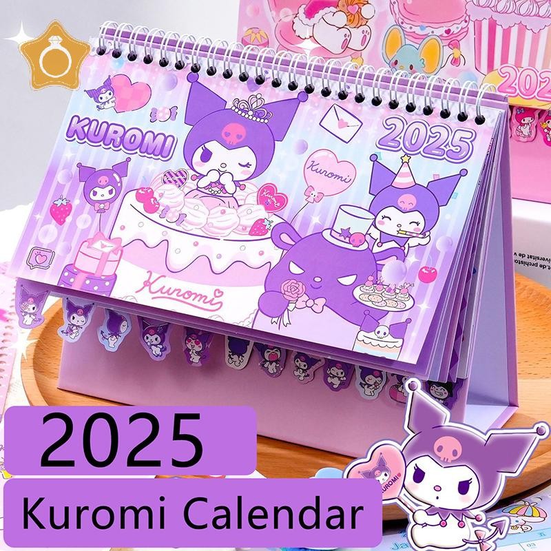 [IN] การ์ตูนปฏิทินสร้างสรรค์น่ารักอะนิเมะ Kuromi Cinnamoroll Melody ปฏิทินแฟชั่น Kawaii เดสก์ท็อปตกแต่งของขวัญคริสต์มาส TH