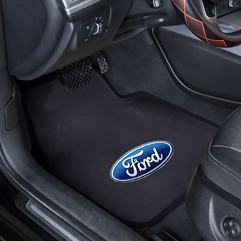 Xm 4 แพ็คพรมหนังนิ่มรถ Fit Ford Focus mk2 mk3 Fiesta Ranger Mondeo S-MAX Kuga Mustang KA ทําความสะอาดง่ายพรมกันลื่น