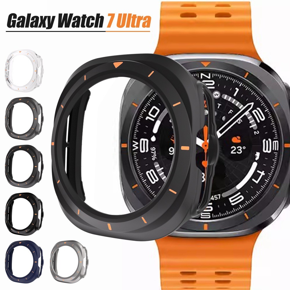 เคสป้องกันสําหรับ Samsung Galaxy Watch 7/8 Ultra 47mm Hard PC กันชนไม่มีฟิล์มหน้าจอสําหรับ Galaxy Watch 7 Ultra ฝาครอบอุปกรณ์เสริม