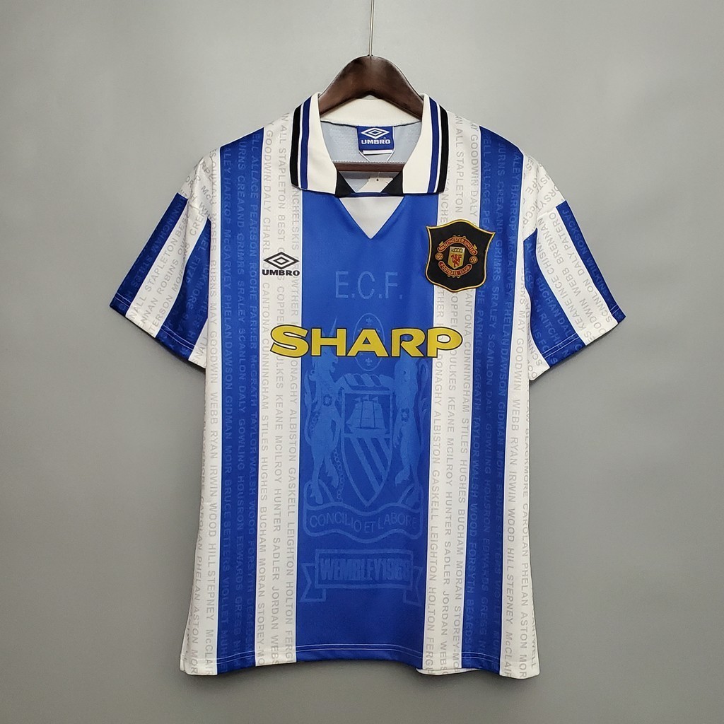 94-96 MU Man Utd home Away เสื้อฟุตบอลย้อนยุคฟุตบอล