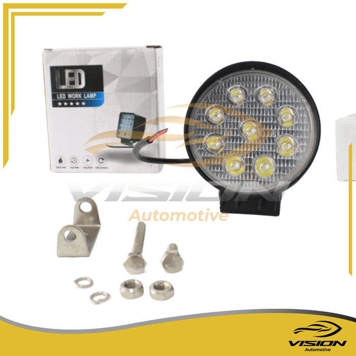 รอบ 9LED 27W ROUND REALIGHT SPOT LIGHT OFFROAD LED ROUND CAR
