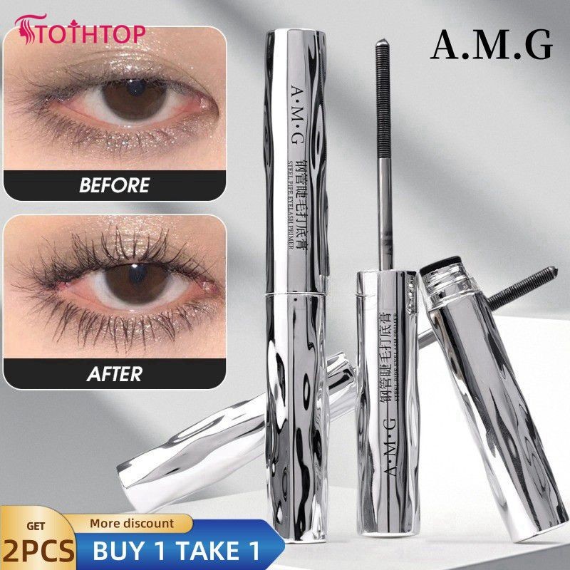 【2 ชิ้น】ครีมรองพื้นขนตา AMG ดีไซน์ท่อเหล็ก เหมาะกับรูปตา มาสคาร่าธรรมชาติแบบดัดลอนยาวนาน กันน้ำ [TOP]