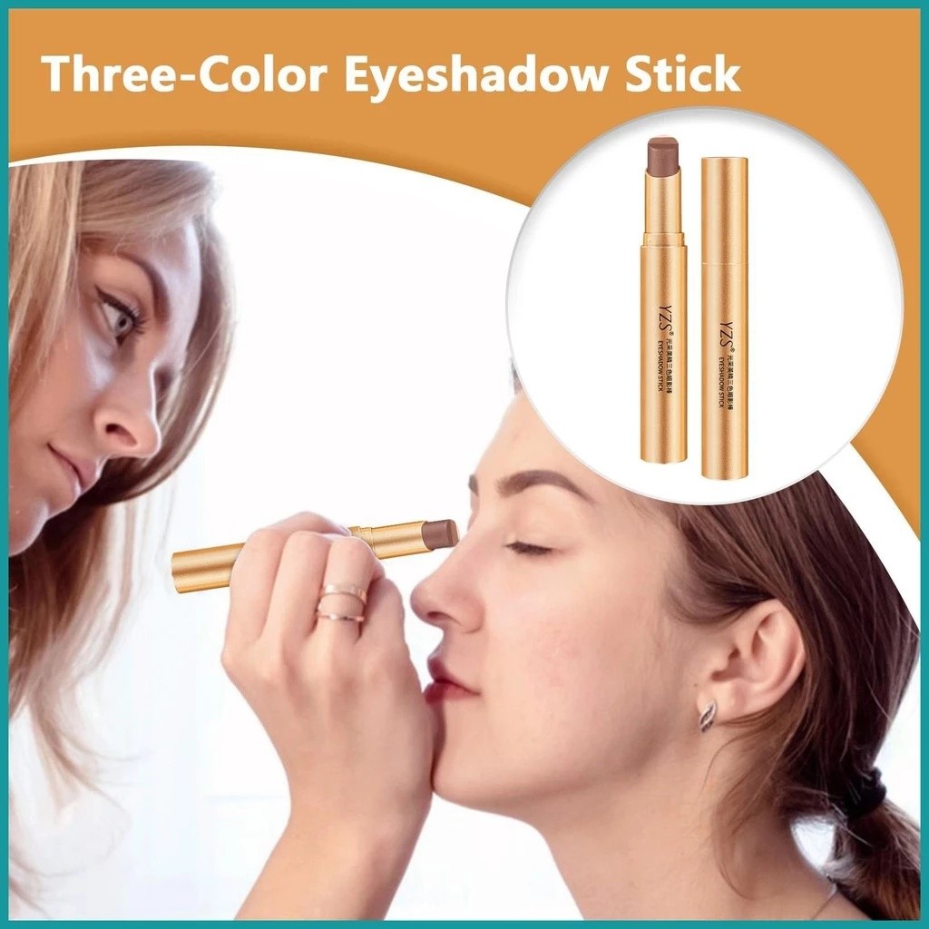 【ขายดีที่สุด】yzseyeshadow Stick 3 Colors สามสี Pearl Flash อายแชโดว์เนื้อแมตต์ กันน้ำ ติดทนนาน อายแชโดว์อาร์ตแบบแท่ง GoldenKey ราคา ถูกที่สุด ดีลบีเคเค แกลเลอรีภาพที่ 8