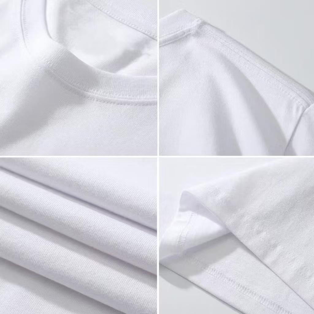 (ผ้าฝ้าย 100%)Luvoro oversize unisex เนื้อผ้านุ่มระบายแขนสั้น  T-shirt สีดำและสีขาว เสื้อยืดทูโทน เสื้อยืดแขนสั้น C0000 - รูปที่ 3