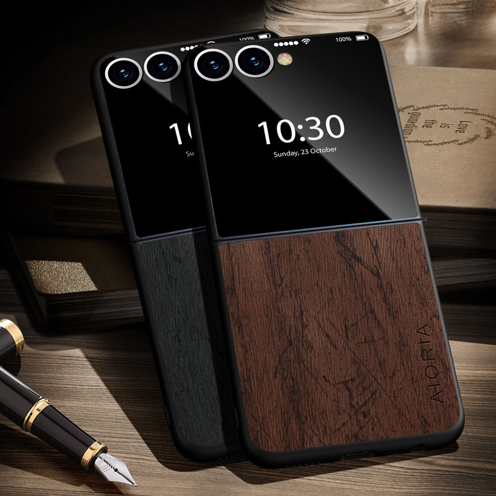 SAMSUNG เคสสําหรับSamsung Galaxy Z Flip 7 6 5 4 3 หนังฝาครอบโทรศัพท์Luxury coqueสําหรับGalaxy Z Flip 7 กรณี