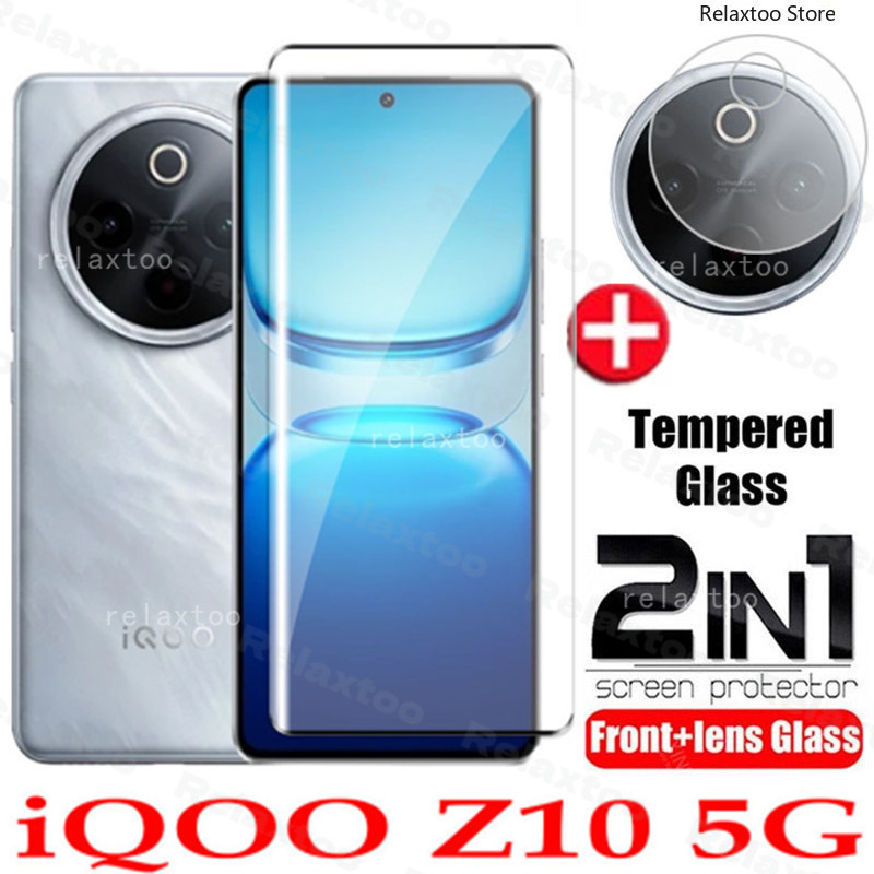 IQOOZ10 5G 2in1 3Dโค้งกระจกนิรภัยสําหรับIQOO Z10 Z 10 IQOOZ10 5G 2025 เลนส์กล้องด้านหลังป้องกันหน้าจอกระจกป้องกันฟิล์ม