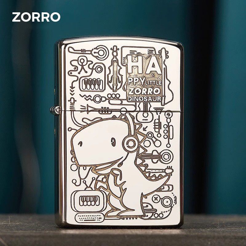 ไฟแช็คกันลมน้ำมันก๊าดไดโนเสาร์น่ารัก ZORRO Zorro ของขวัญสำหรับแฟน