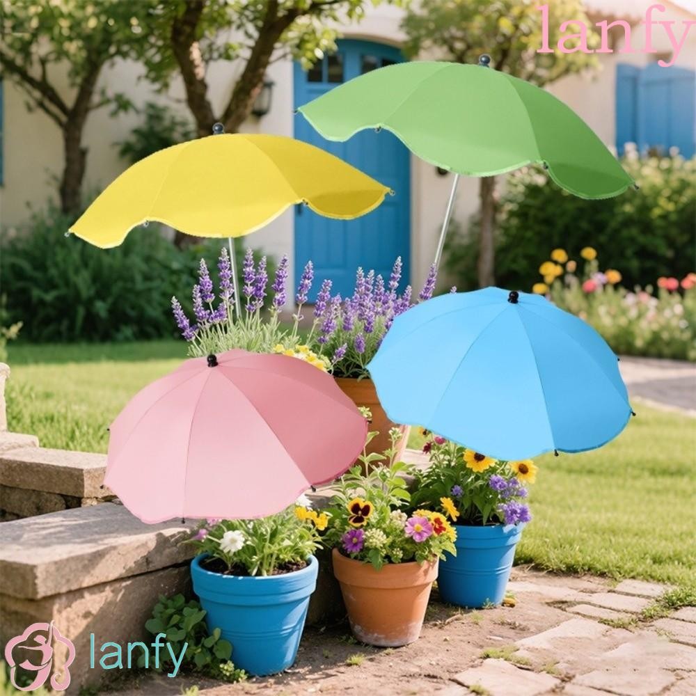 ร่มร่มเงาสวน LANFY, ร่มพืชแบบใช้ซ้ําได้โลหะ, ไม้กระถางฝาครอบป้องกันแสงแดดแบบปรับได้อเนกประสงค์