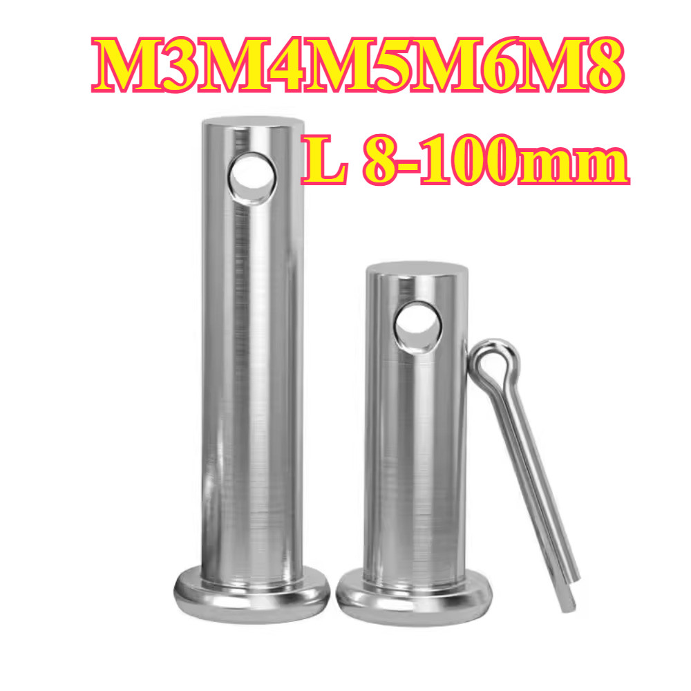 304 สแตนเลสพร้อมเพลาพินรู M3/M4/M5/M6/M8 * L8-100mm (JCZY-YL-TH)